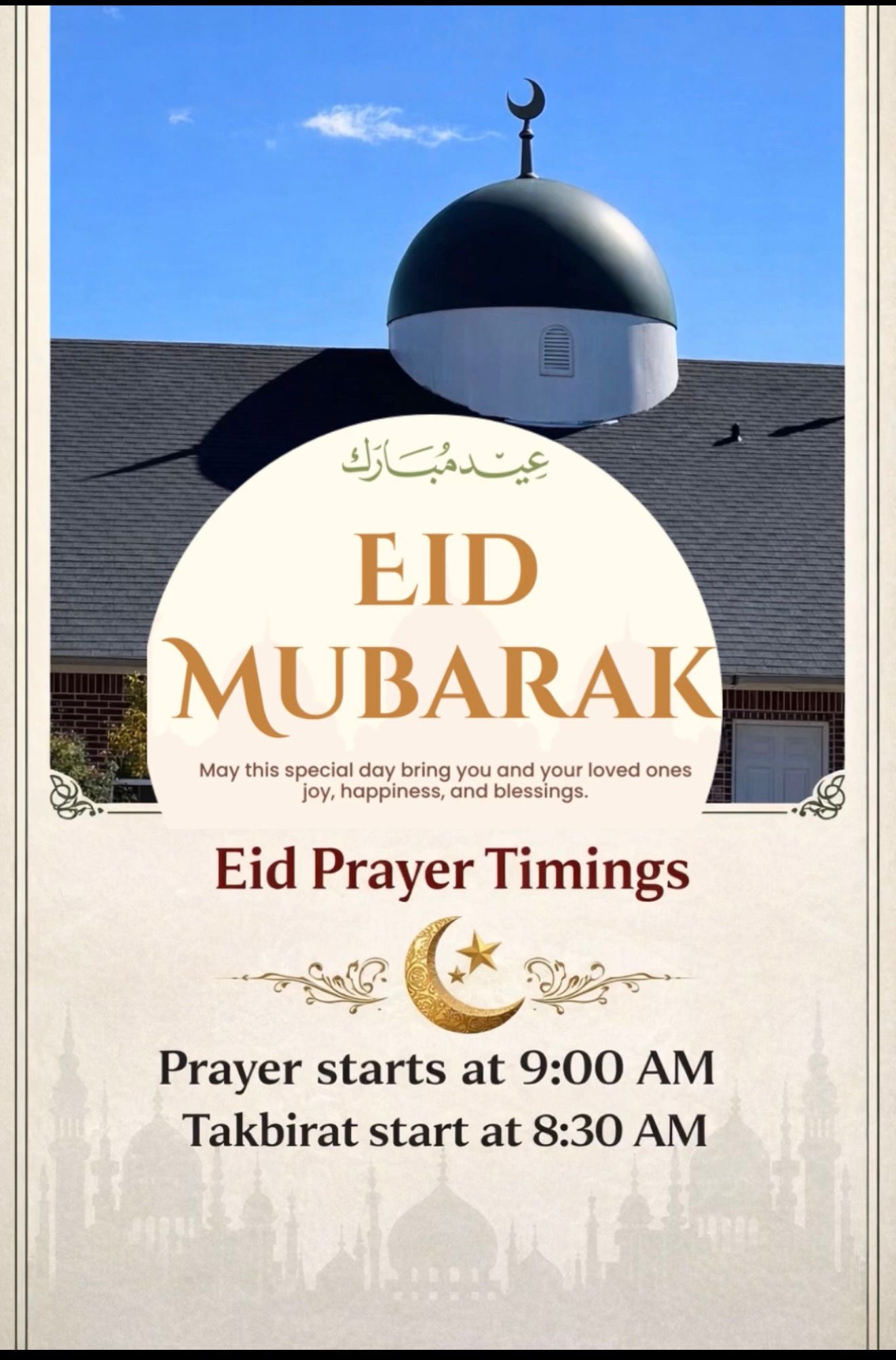 Eid Prayer Timings